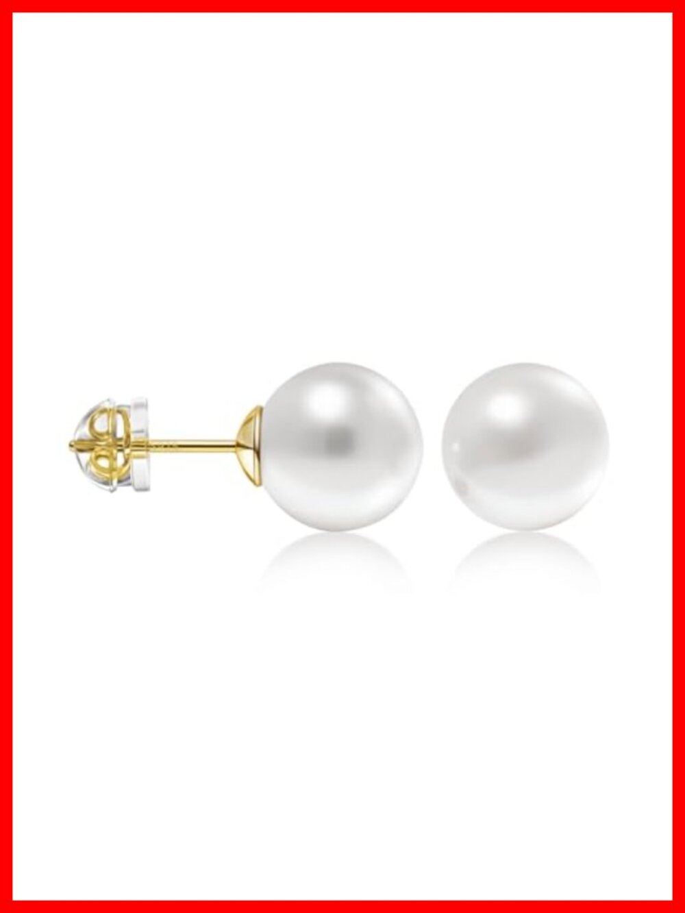 Shell Pearl Stud Earrings 925 Sterling Silver 14K Gold Plated Hypoallergenic